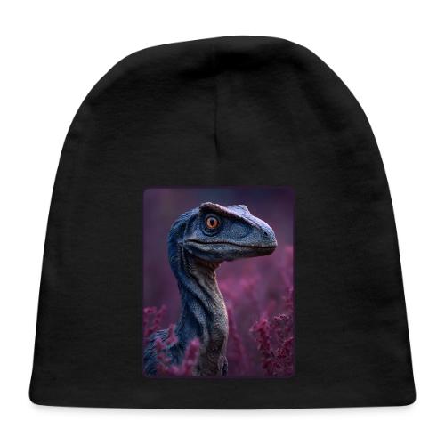 Blue Velociraptor Portrait Design - Baby Cap