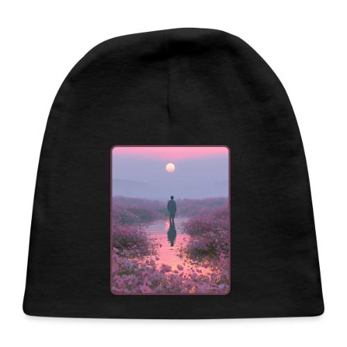 Ethereal Sunset Flower Field Art - Baby Cap