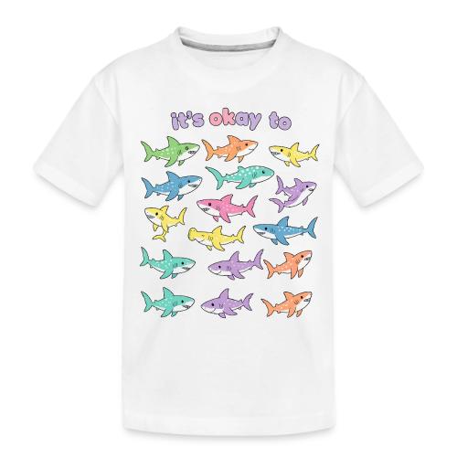 It’s Okay To – Cute Pastel Shark - Toddler Premium Organic T-Shirt
