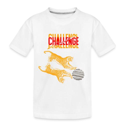 Double tiger fashion, jungle feline animals. - Toddler Premium Organic T-Shirt