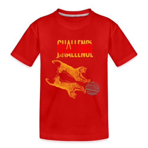 Double tiger fashion, jungle feline animals. - Toddler Premium Organic T-Shirt
