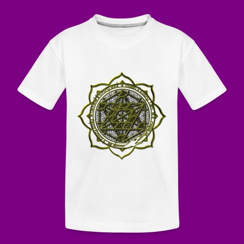 Energy Immersion, Metatron's Cube Flower of Life - Toddler Premium Organic T-Shirt