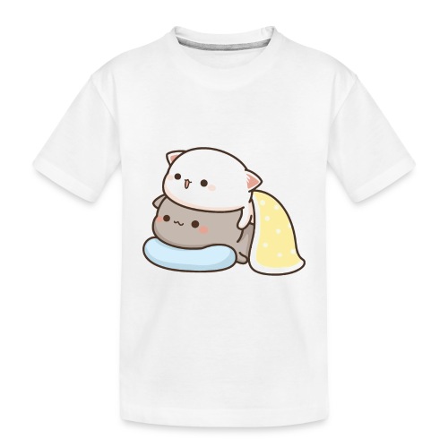 Peach and Goma under blankie - Mochi Peach Cat - Toddler Premium Organic T-Shirt