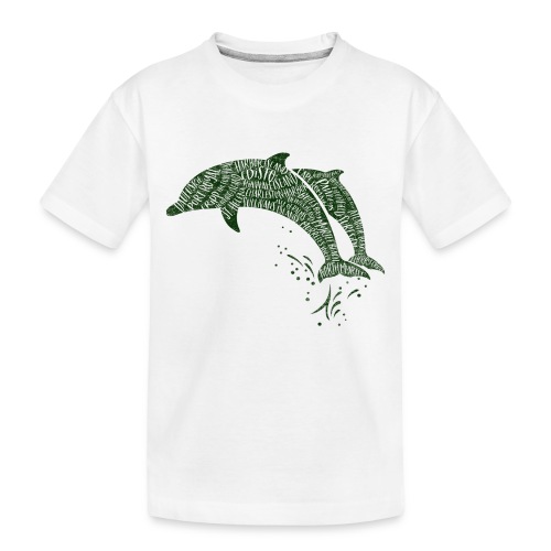 Dolphin's Commute_Green - Toddler Premium Organic T-Shirt