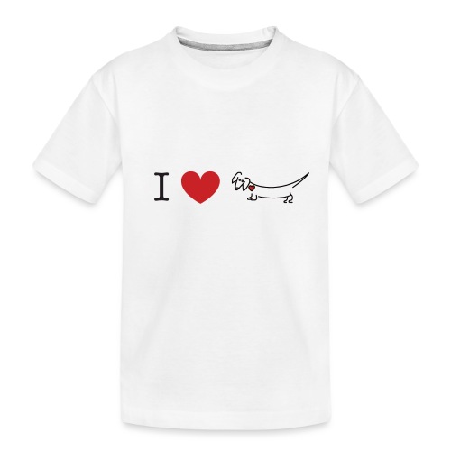 I love Dachshund - Toddler Premium Organic T-Shirt