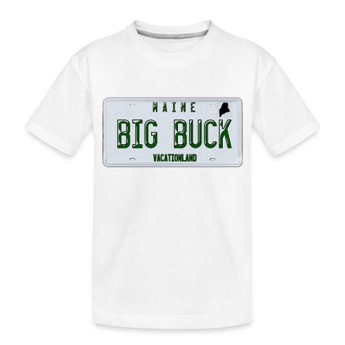 Maine LICENSE PLATE Big Buck Camo - Toddler Premium Organic T-Shirt
