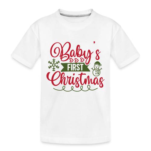 Baby s First Christmas - Toddler Premium Organic T-Shirt