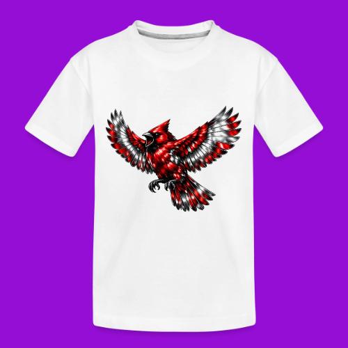 Silver Cardinal in Flight - Toddler Premium Organic T-Shirt