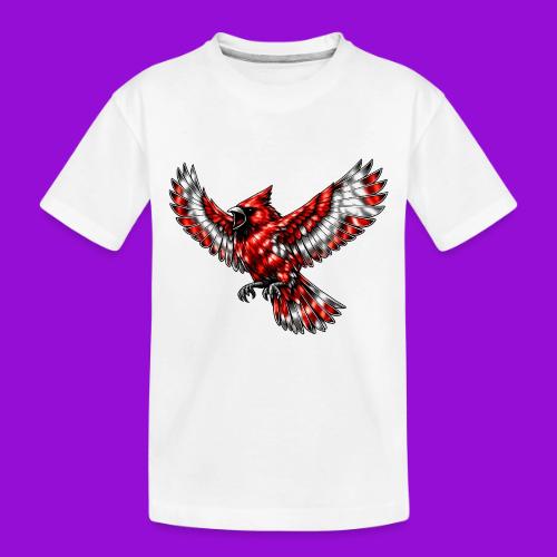 Cardinal in Flight - Toddler Premium Organic T-Shirt