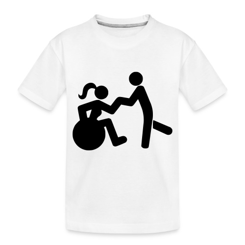 Dancing lady wheelchair user with man - Toddler Premium Organic T-Shirt