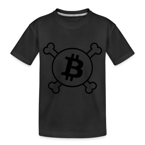 btc pirateflag jolly roger bitcoin pirate flag - Toddler Premium Organic T-Shirt