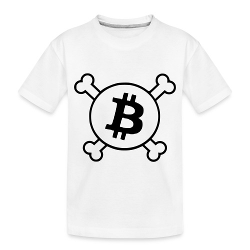 btc pirateflag jolly roger bitcoin pirate flag - Toddler Premium Organic T-Shirt