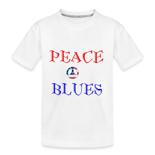 Peace, Love and Blues - Toddler Premium Organic T-Shirt