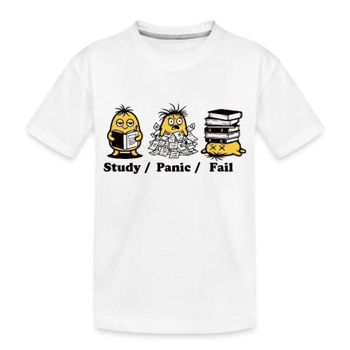 Funny Student Study Panic Fail Back To School - Toddler Premium Organic T-Shirt