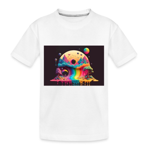 Full Moon Over Rainbow River Falls - Psychedelia - Toddler Premium Organic T-Shirt