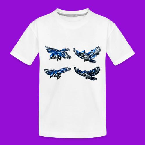 Silver Blue Jay Flight Stages - Toddler Premium Organic T-Shirt