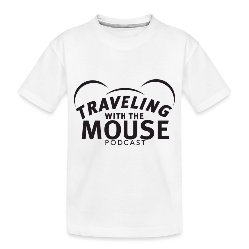 TravelingWithTheMouse logo transparent blk LG Crop - Toddler Premium Organic T-Shirt