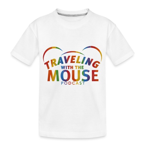 TravelingWithTheMouse logo transparent Rainbow Cr - Toddler Premium Organic T-Shirt