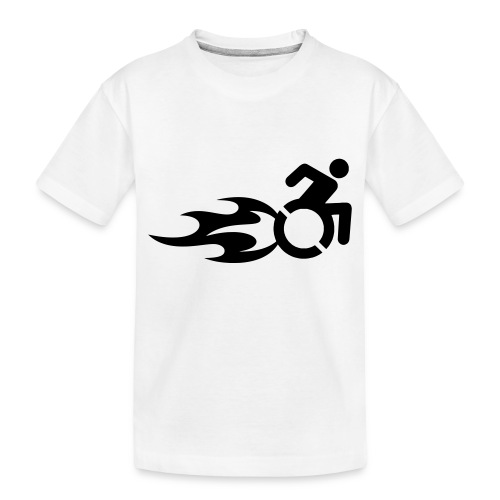 Fast wheelchair user with flames # - Toddler Premium Organic T-Shirt