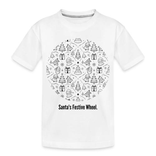 Santa's Festive Wheel T-Shirt - Toddler Premium Organic T-Shirt
