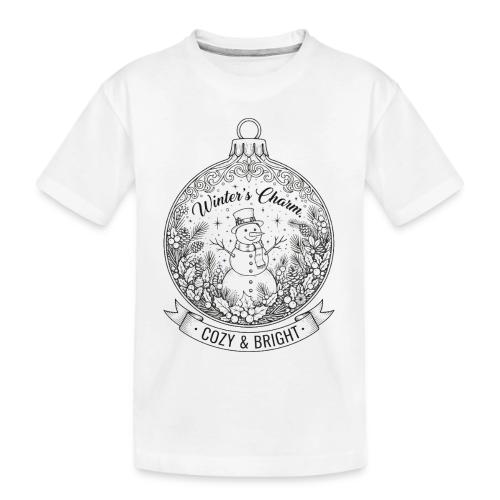 Festive Snowman T-Shirt - Toddler Premium Organic T-Shirt