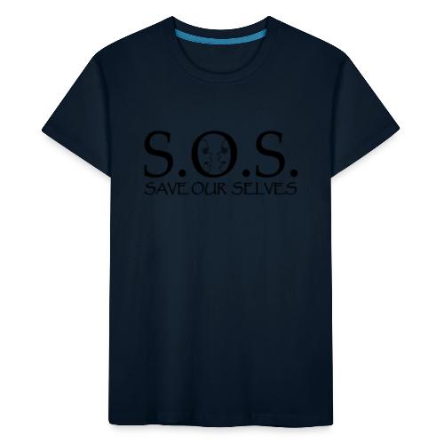 SOS Black on Black - Toddler Premium Organic T-Shirt