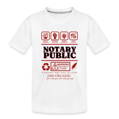 Notary Public Facts V2 - Toddler Premium Organic T-Shirt