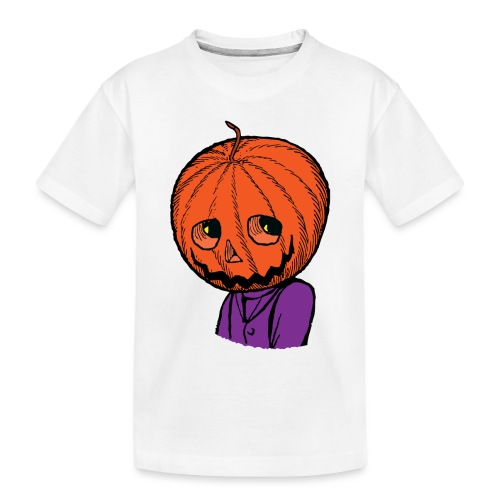 Pumpkin Head Halloween - Toddler Premium Organic T-Shirt
