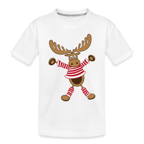 Christmas. Reindeer wants to cuddle. I Love xmas. - Toddler Premium Organic T-Shirt