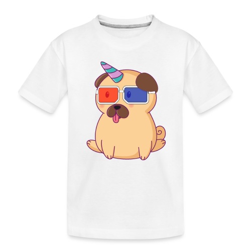 Dog with 3D glasses doing Vision Therapy! - Toddler Premium Organic T-Shirt