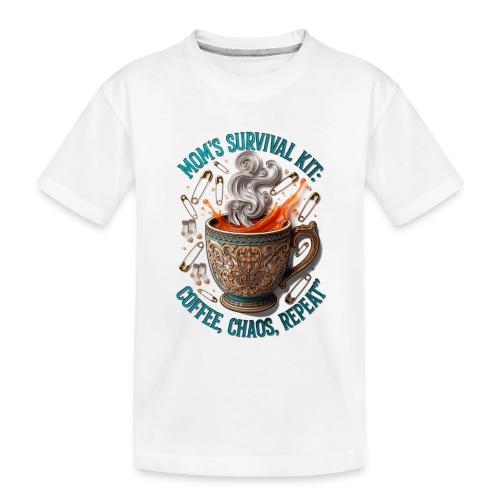 Mom's Survival Kit Tee | Coffee Chaos - Toddler Premium Organic T-Shirt
