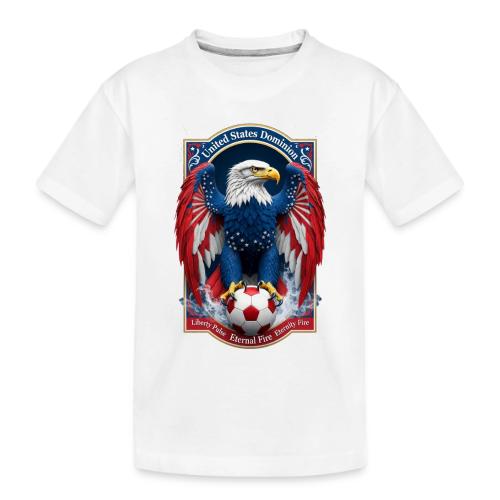 USA Eagle Emblem T Shirt, USA Soccer Pride Gift - Toddler Premium Organic T-Shirt