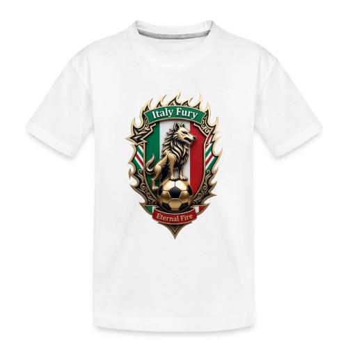 Italy Wolf Fury T-Shirt, Italian Flag Pride Gift - Toddler Premium Organic T-Shirt