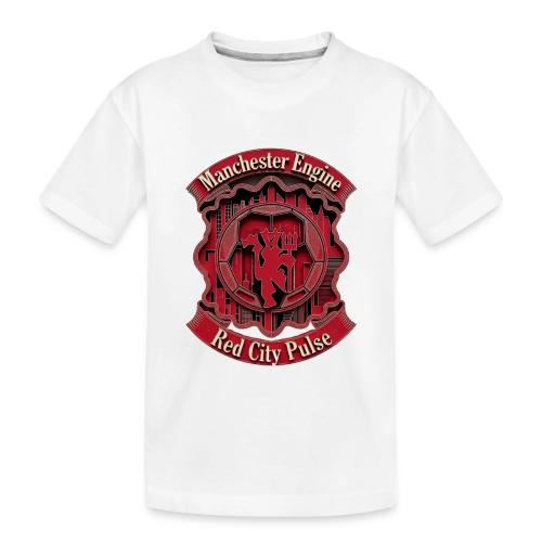 Red Manchester T Shirt, Red Soccer City Pride Gift - Toddler Premium Organic T-Shirt