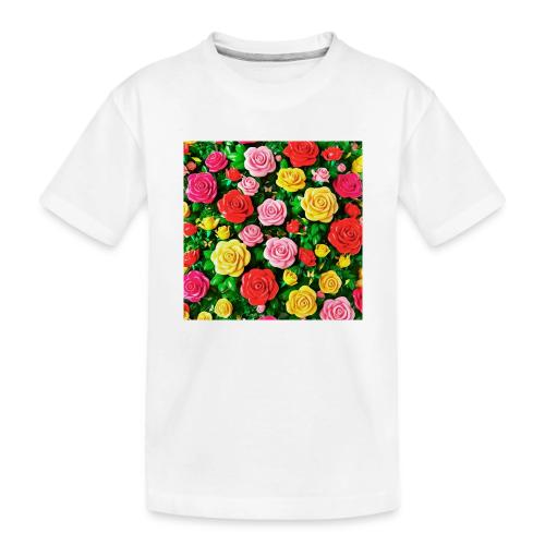 Floral print, colors in rose flowers, nature - Toddler Premium Organic T-Shirt