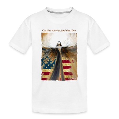 God bless America Angel_Strong color_Brown type - Toddler Premium Organic T-Shirt