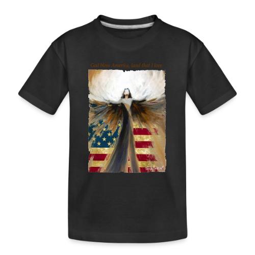 God bless America Angel_Strong color_Brown type - Toddler Premium Organic T-Shirt