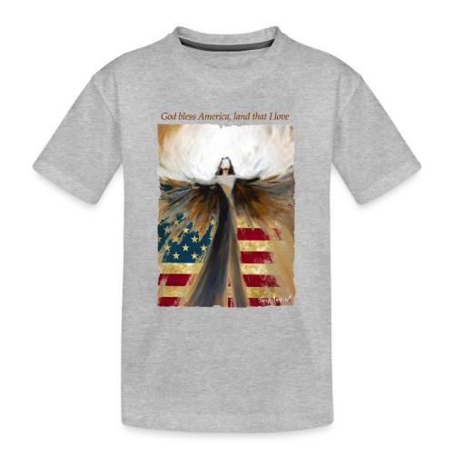 God bless America Angel_Strong color_Brown type - Toddler Premium Organic T-Shirt