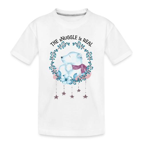 The snuggle is real - Toddler Premium Organic T-Shirt