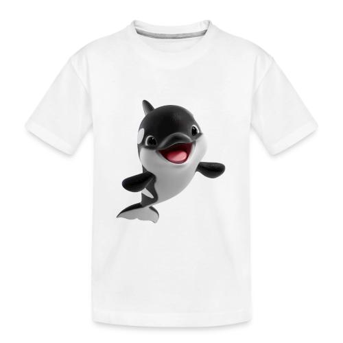 Smiling Cartoon Baby Orca - Toddler Premium Organic T-Shirt