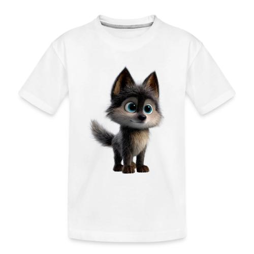 Innocent Cartoon Baby Wolf - Toddler Premium Organic T-Shirt