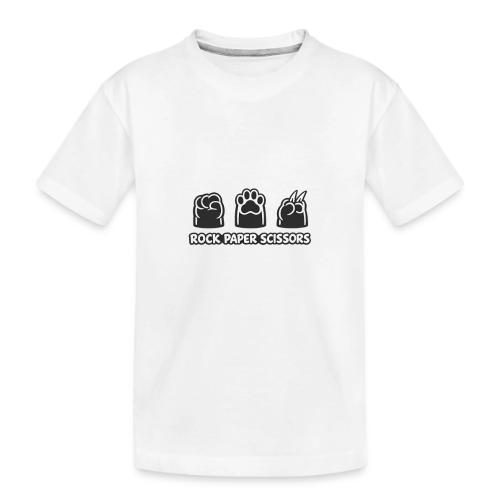 Playful Dog Paw Rock Paper Scissors - Toddler Premium Organic T-Shirt