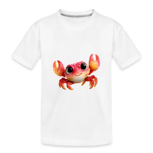 Cheerful Red Baby Crab Character - Toddler Premium Organic T-Shirt
