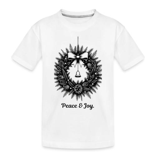 Peace & Joy T-Shirt | Minimalist Elegant Christmas - Toddler Premium Organic T-Shirt