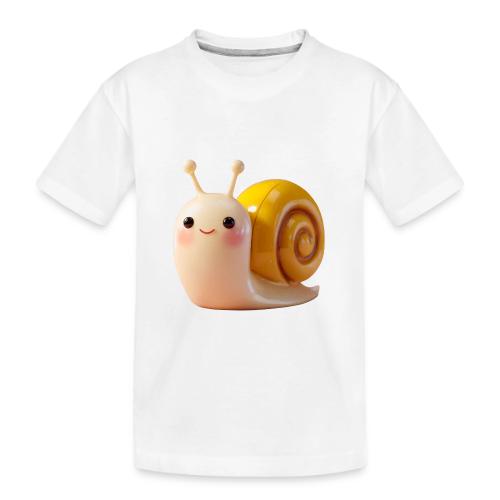 Sweet Cartoon Baby Snail Full of Joy - Toddler Premium Organic T-Shirt