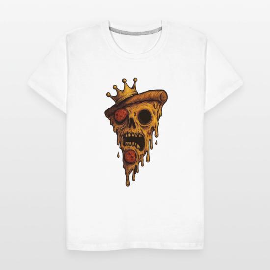 Crowned Pizza Skull Melt' Toddler Organic T-Shirt | Spreadshirt