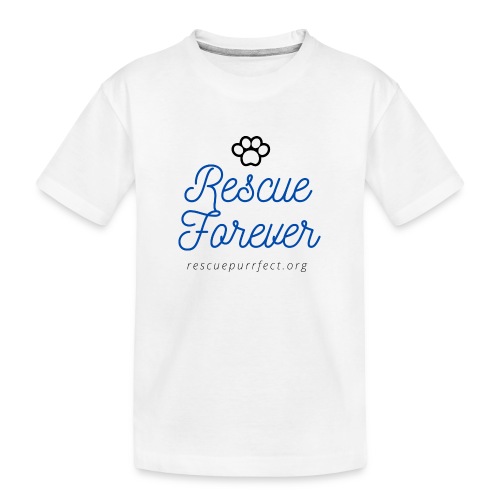 Rescue Purrfect Cursive Paw Print - Toddler Premium Organic T-Shirt