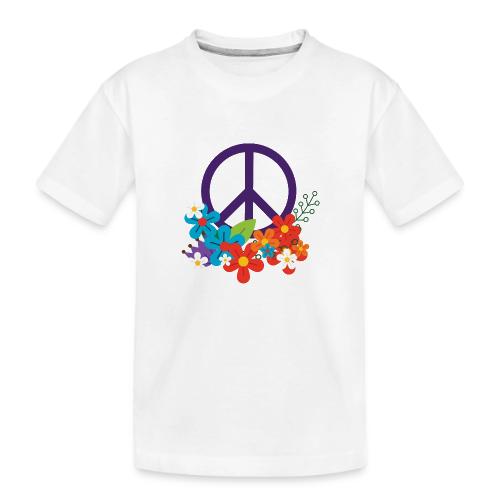 Hippie Peace Design avec des fleurs - T-shirt bio Premium pour bambins