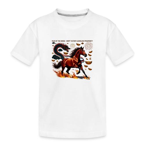 Year of the Horse Victory T Shirt, Lunar New Year - Toddler Premium Organic T-Shirt