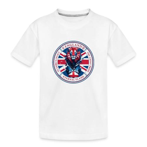 England Lion Emblem T Shirt, Flag Pride Gift - Toddler Premium Organic T-Shirt